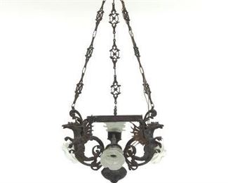 Iron Seahorse Chandelier