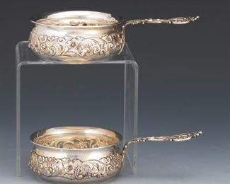 J.E. Caldwell Co. Antique Pair of Sterling Silver Ramekin Holders, by Howard Sterling Co. 