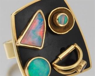 Jeff Susan Wise Moving Opal Ring 