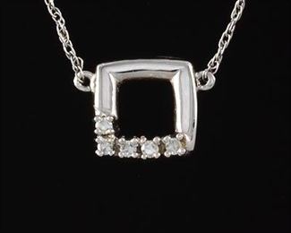 Ladies Diamond Pendant on Chain 
