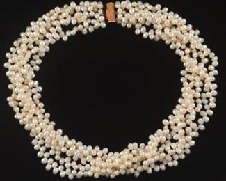 Ladies FiveStrand Torsade Necklace 