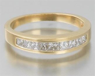 Ladies Gold and Diamond Band 