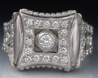 Ladies Penny Preville Vintage Gold and Diamond Ring 