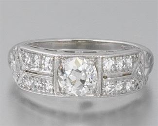 Ladies Platinum and Diamond Ring 