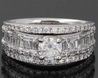 Ladies Platinum and Diamond Ring, AIGL Report 
