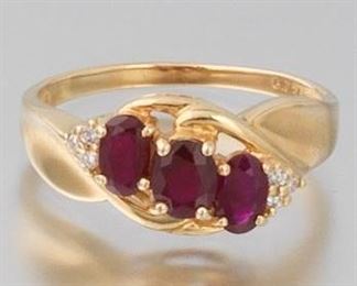 Ladies Ruby and Diamond Ring 