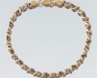 Ladies Sapphire and Diamond Bracelet 