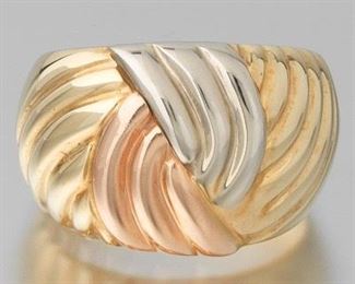 Ladies TriColor Gold Ring 