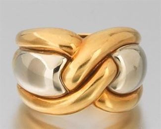 Ladies TwoTone Gold Ring 
