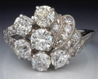 Ladies Victorian Gold and Diamond Ring