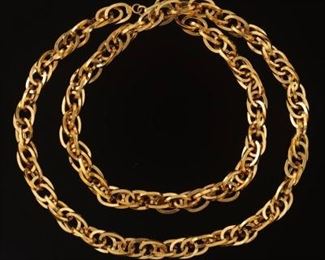 Ladies Vintage Fancy Link Necklace 