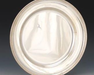 Large Camusso Sterling Silver Round Tray 