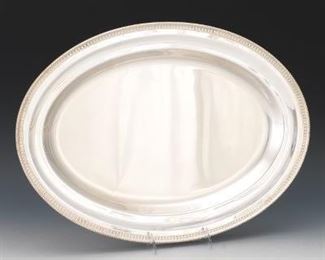 Large Camusso Sterling Silver Oval Platter