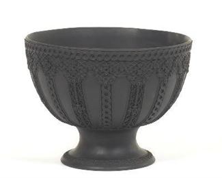 Large Wedgwood England Basalt Centerpiece Footed Bowl 