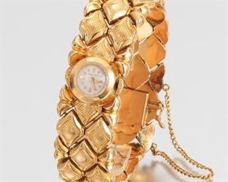 Longines 18k Gold Bracelet Watch 