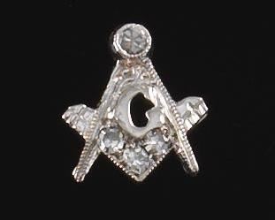Masonic Gold and Diamond Pin 