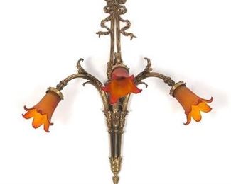 Neoclassical Bronze Wall Sconce