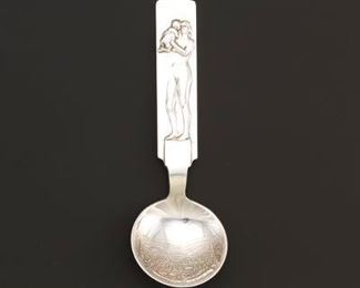 Norwegian Silver Art Deco Style Commemorative Spoon