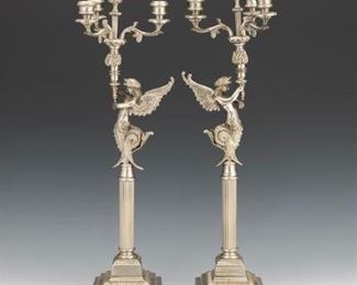 Pair of Empire Style Candelabra