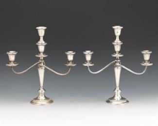 Pair of Gorham Sterling Silver Candelabra
