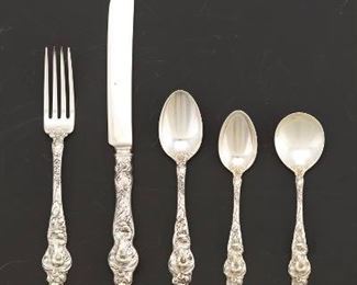 Reed Barton Place Setting, Les Six Fleurs Pattern