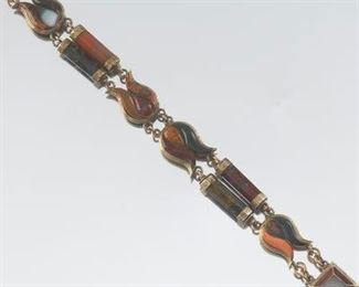 Scottish Victorian Hardstone Bracelet 