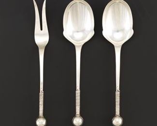 Three Danish Sterling Silver Serving Pieces