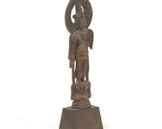 Tibetan Antique Bronze Buddha Temple Sculpture