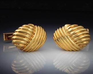 Tiffany Co. Pair of Gold Cufflinks 