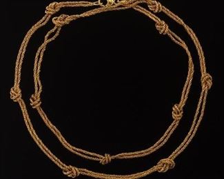 Tiffany Co. Vintage Gold Love Knots Necklace 