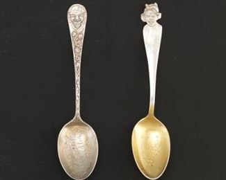 Two Black Americana Sterling Spoons