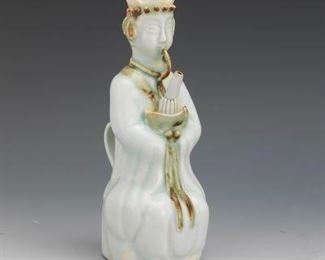 Unusual Chinese Qingbai Glazed Figural Water Dropper