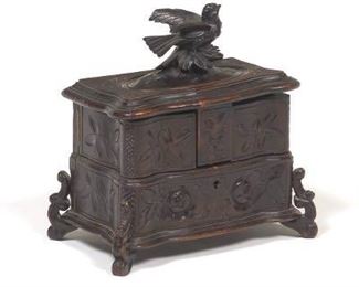 Victorian Black Forest Wooden Vanity Box 