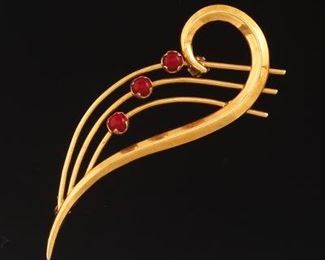 Vintage 18k Gold Brooch 