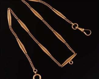 Vintage Rose Gold Watch Chain 