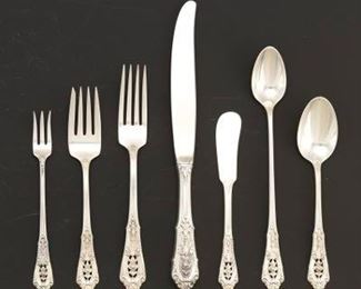 Wallace Service for 12, Rose Point Pattern