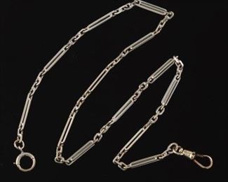 White Gold Watch Chain 