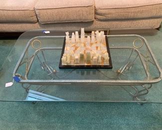 coffee table (has 2 matching end tables)                                           Alabaster Chess Set