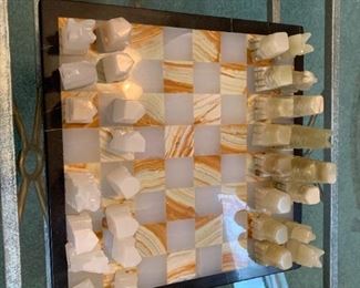 alabaster chess set