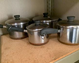 Revere Copper bottom pots