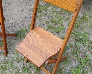 2 wooden chairs