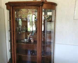 Vintage rounded glass Hutch 