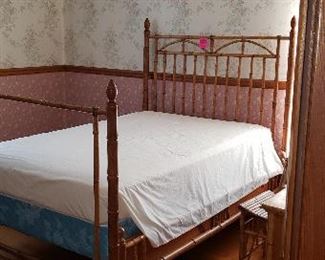 Bamboo and turned maple bedroom set