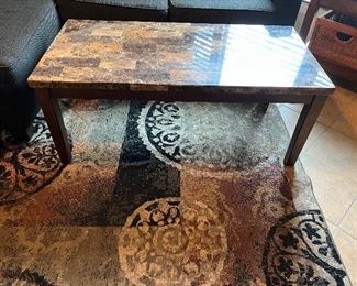 coffee table with faux granite top