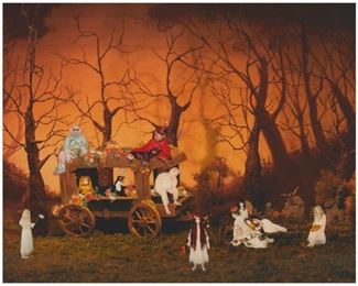 1056
Marnie Weber
b. 1959, American
"Eternal Friends," 2005
C-print with collage under Plexiglas
Signed, titled, and dated verso: Marnie Weber
Sight: 39.5" H x 49.5" W
Estimate: $800 - $1,200