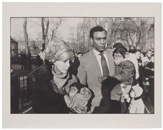 1060
Garry Winogrand
1928-1984, American
"Central Park Zoo, New York City, New York," 1967
Gelatin silver print
Signed verso: Garry Winogrand
Image: 6" H x 9" W; Sheet: 8" H x 10" W
Estimate: $3,000 - $5,000