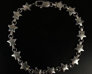 Tiffany & Co Sterling Silver 7 1/2" Star Bracelet