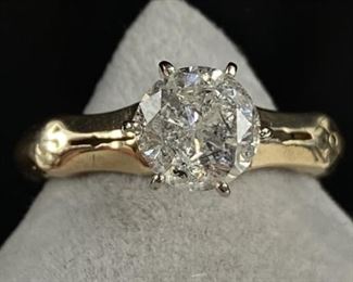 14K Yellow Gold 1.53ct Diamond Solitaire Ring 4.9g