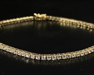 14k Gold Tennis Bracelet Set w/ CZ
