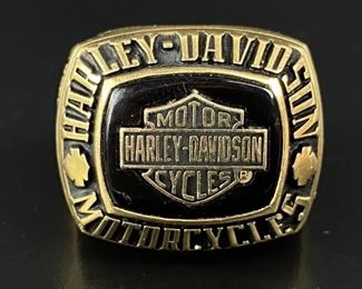 18k Gold Harley Davidson Ring 37.8g